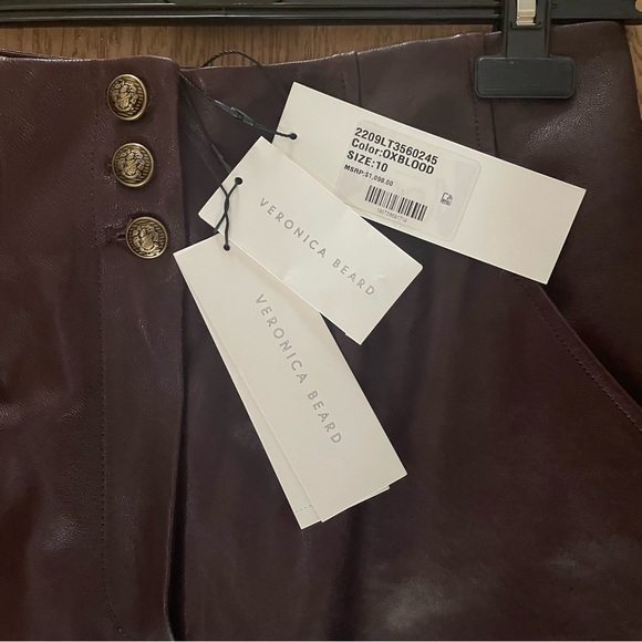 VERONICA BEARD Arcello High Rise Leather Pants - Size 10 - NWT ($1098US)! - Picture 8 of 9